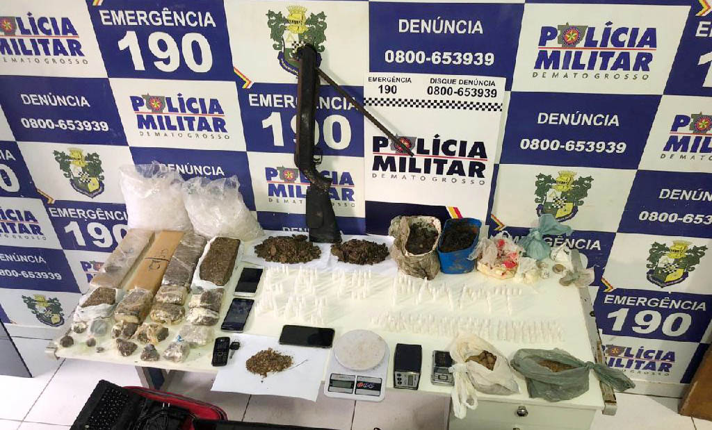 Droga apreendida Peixoto Matupa