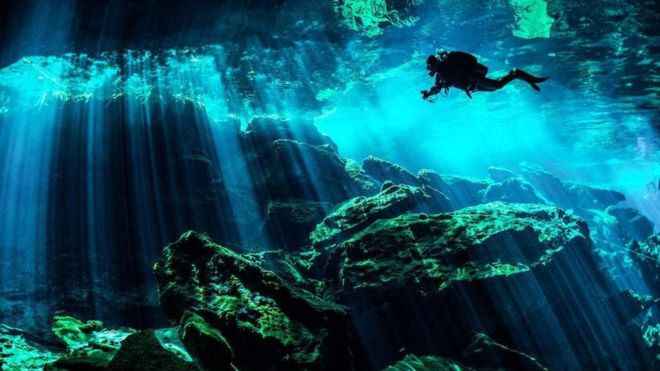 Para os antigos maias, cenotes eram portais sagrados atrav&eacute;s dos quais as pessoas se comunicavam com os deuses da chuva e da cria&ccedil;&atilde;o