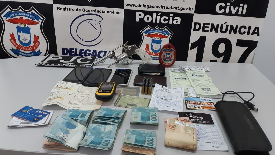 objetos apreendido com ladroes de aviao alta floresta