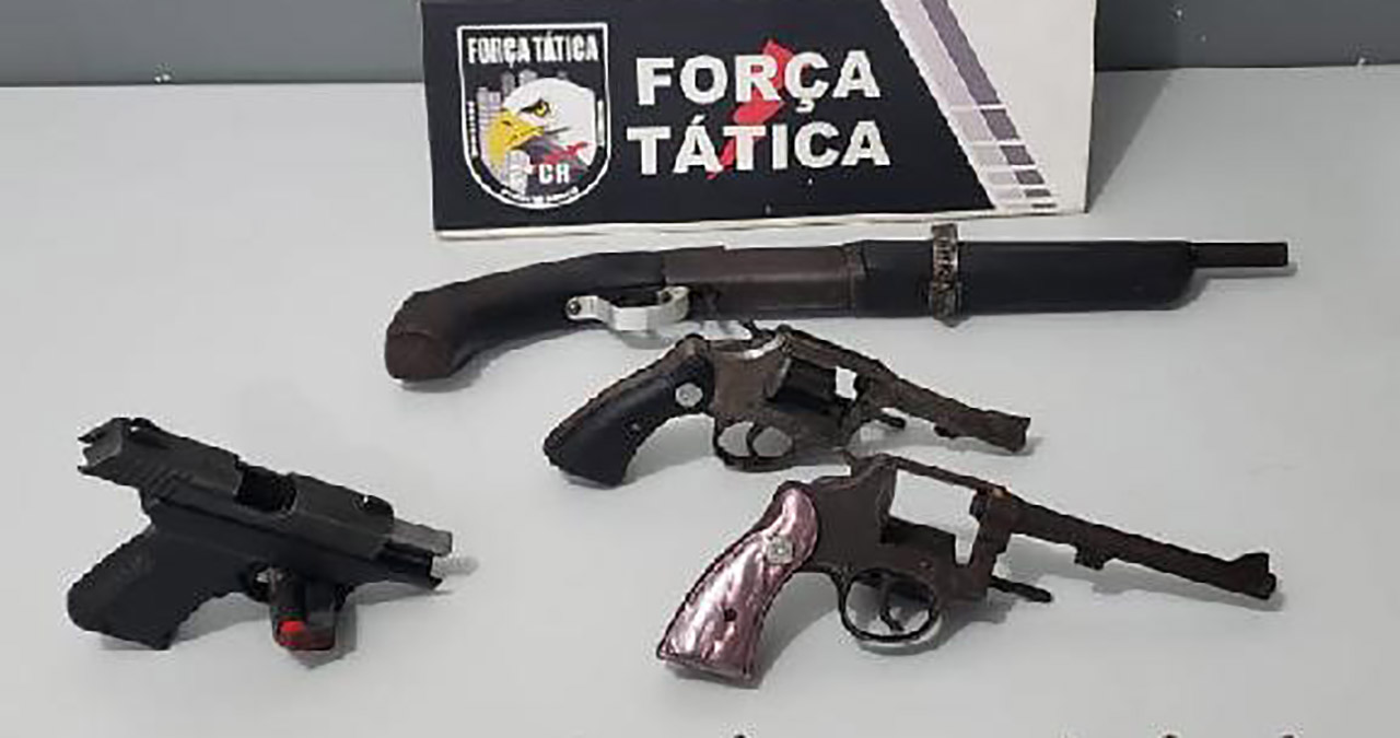 armas apreendidas pela policia nossa senhora do livramento